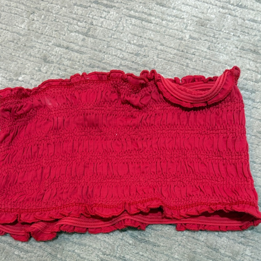 Free People Ruffled Bandeau Top